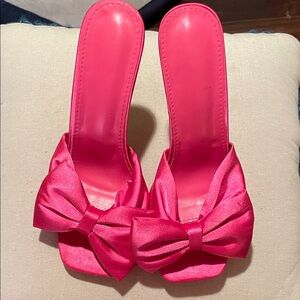 Elegant Pink Bow Women's Shoes